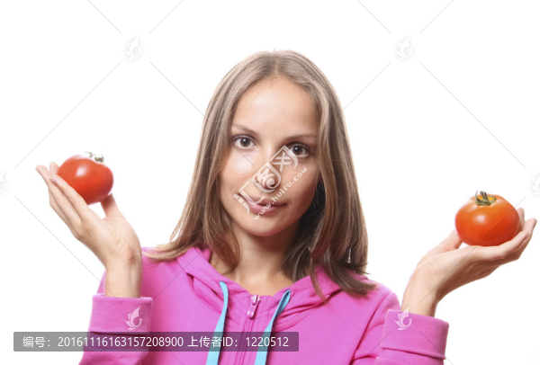 女人與西紅柿