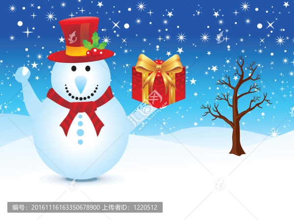 摘要圣誕雪人