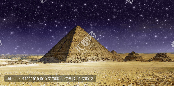 在胡夫大金字塔星星和天空