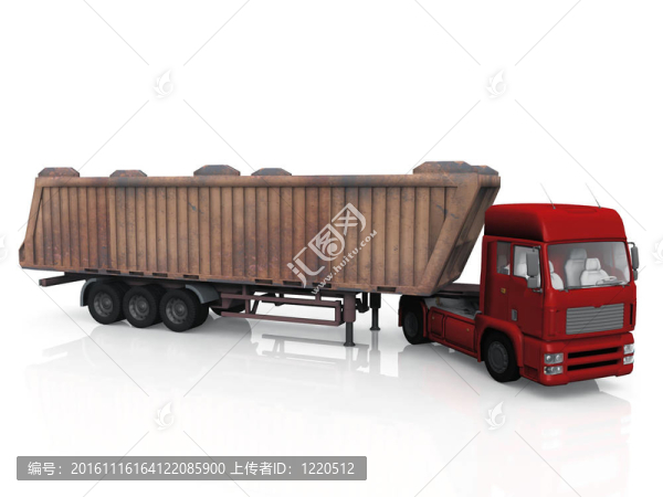 運(yùn)輸車(chē)在白色的背景
