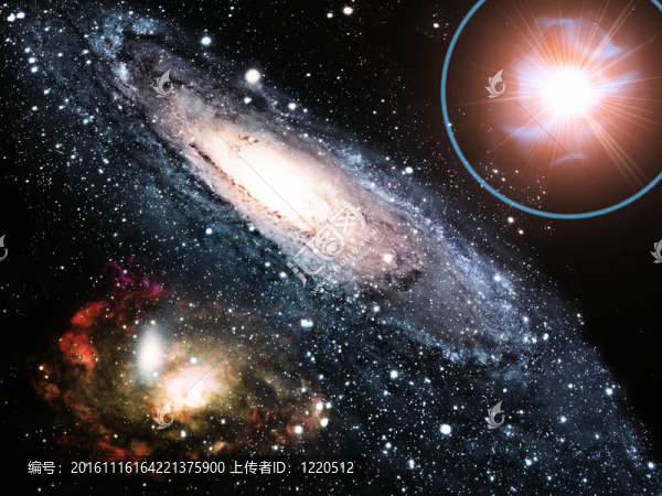 一個星系和一個超級新星