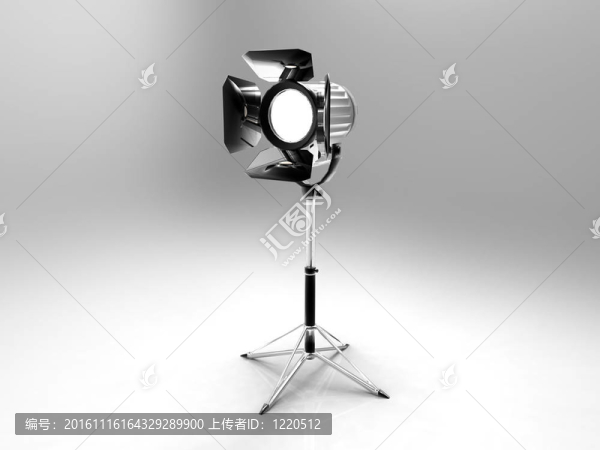 工作室在灰色背景投影儀