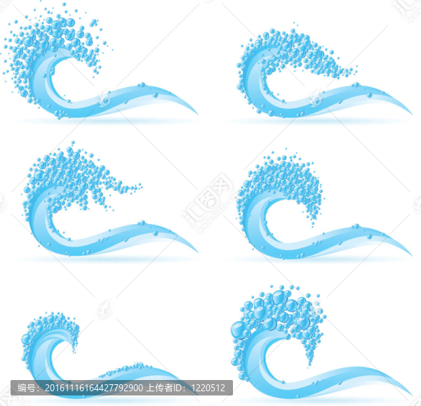 清涼的水浪