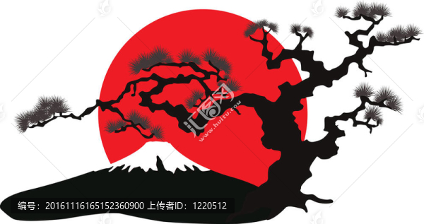 日本景觀剪影圖