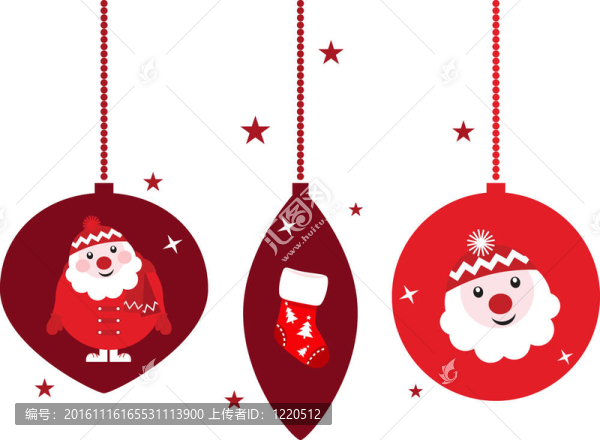 圣誕節(jié)復(fù)古裝飾與Santa；孤立的白色