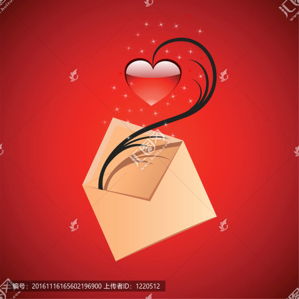 愛的信息概念插圖