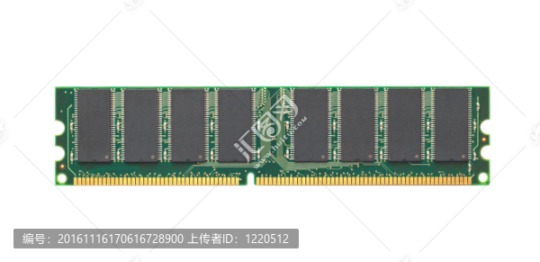 計算機內(nèi)存模塊。孤立的白色背景