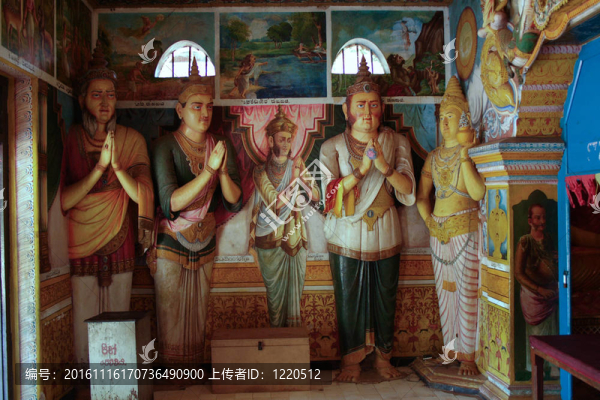 在jetavanarama舍利塔的雕像；斯里蘭卡