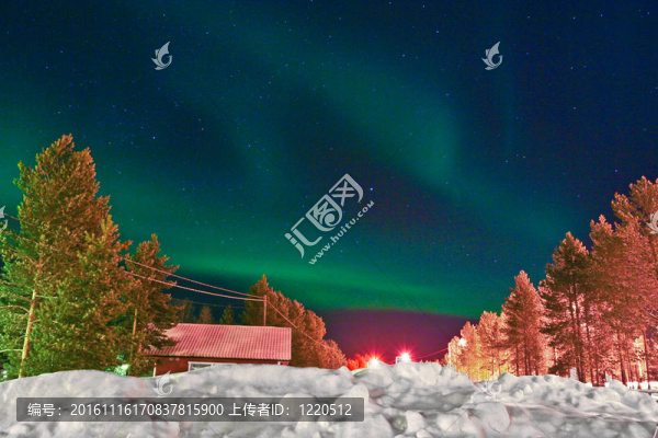 北極光（北極光）顯示的夜晚