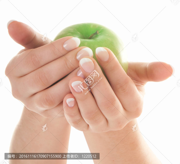 蘋果在美麗的手