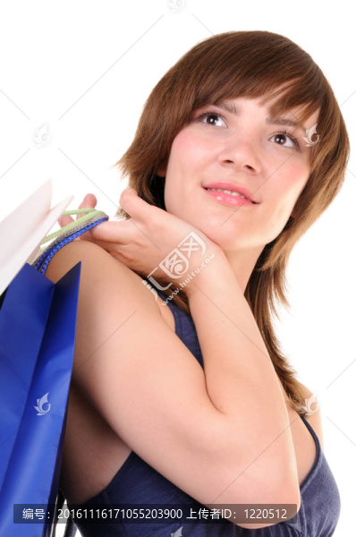 購(gòu)物后的年輕女人