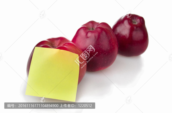三個紅蘋果貼標(biāo)簽