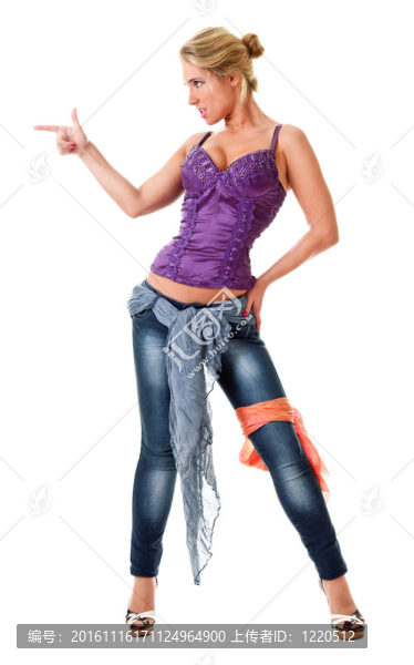 一個年輕女人的挑釁肖像