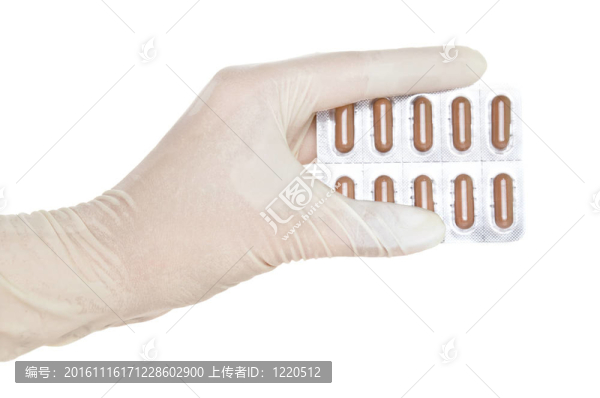醫(yī)生的手上的藥丸