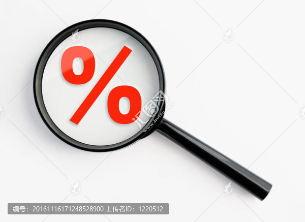 帶百分率標(biāo)志的放大鏡