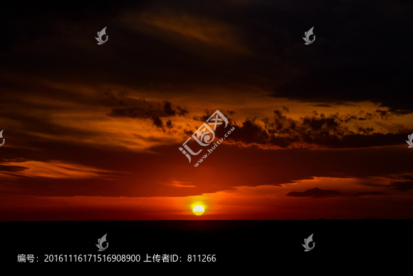 日落,晚霞