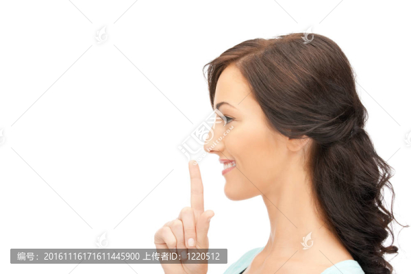 手指在嘴唇