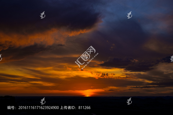 日落,晚霞