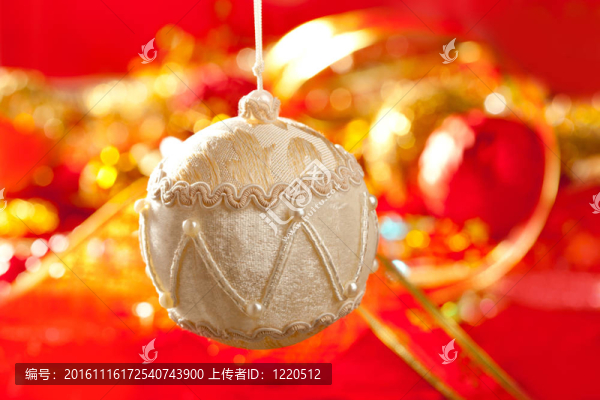 白色的絨毛玩具圣誕紅卡
