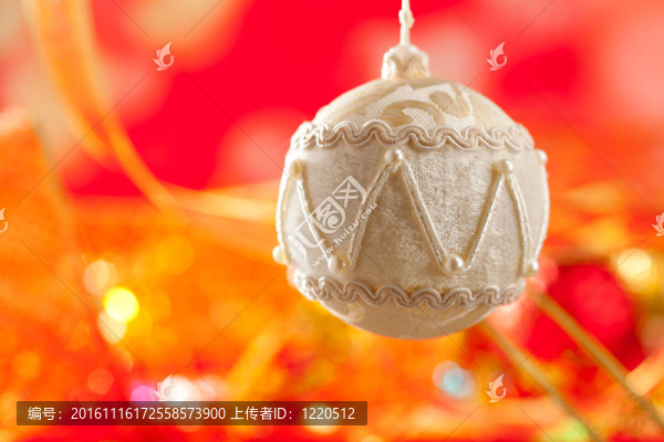 白色的絨毛玩具圣誕紅卡