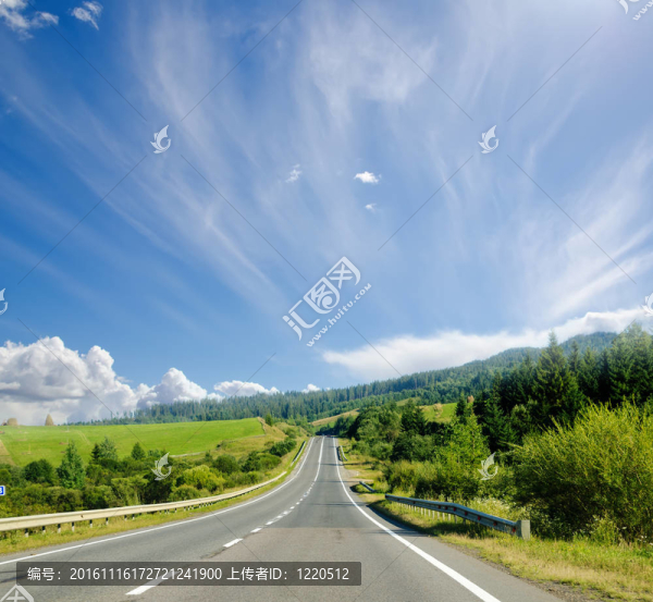 山之路。烏克蘭喀爾巴阡山脈