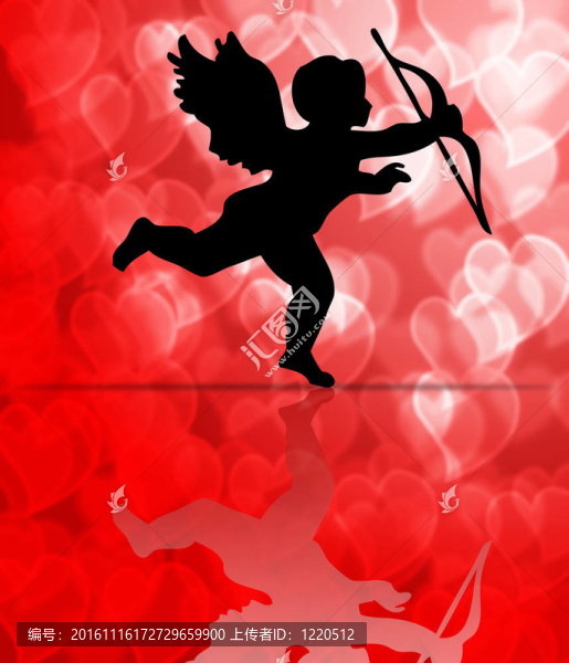 情人節(jié)Cupid心中模糊背景