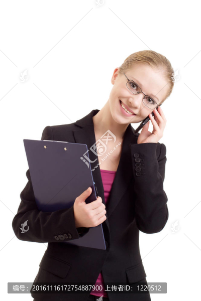 商業(yè)女人在打手機