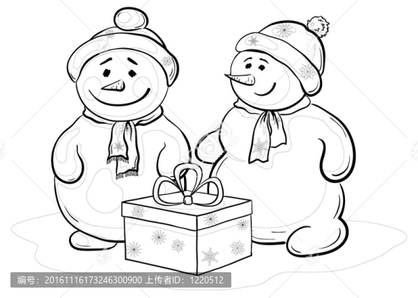 禮盒snowmens；輪廓