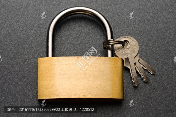 灰色背景上的鑰匙鎖-匯圖網(wǎng) www.fosd68.com 灰色背景上的鑰匙鎖