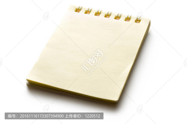 白色背景下的記事本