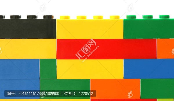 彩色玩具磚墻背景
