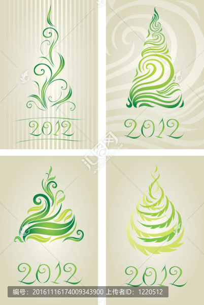 圣誕樹裝飾卡片集