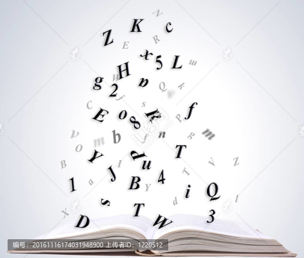 白色背景上的開放式書