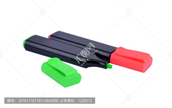 標(biāo)記熒光筆；孤立在白色背景