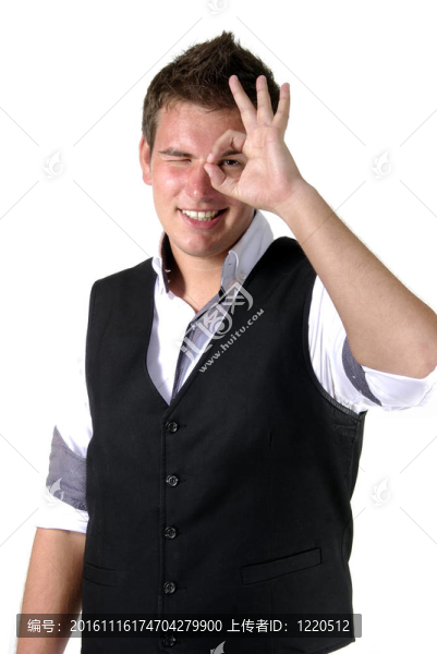 年輕人，可以用手勢