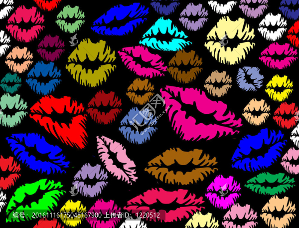 豐富多彩的唇印