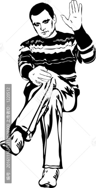男子舉起了手
