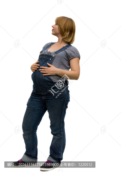 年輕快樂的孕婦