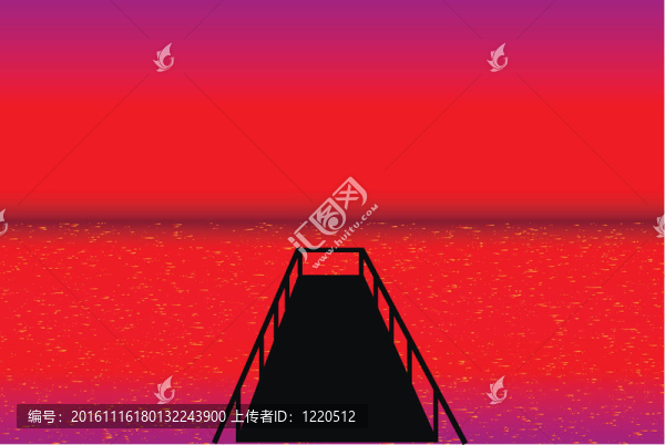 碼頭的日落