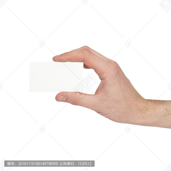 一只手上的灰色卡空白