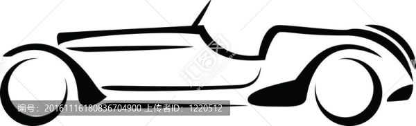 汽車輪廓。