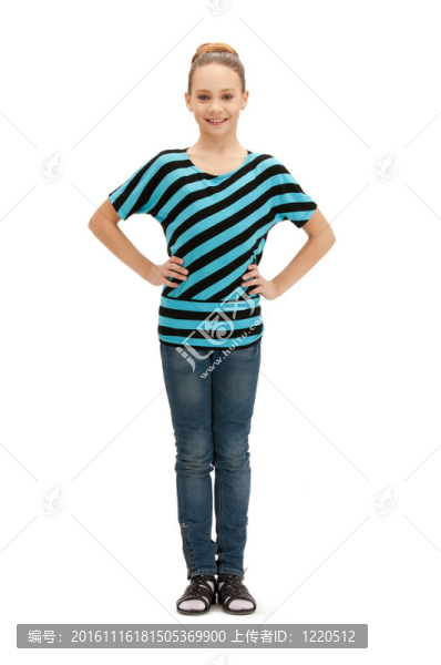 快樂(lè)和無(wú)憂(yōu)無(wú)慮的十幾歲的女孩