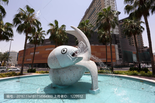 在Deira、迪拜、阿拉伯聯(lián)合酋長國魚迂回；