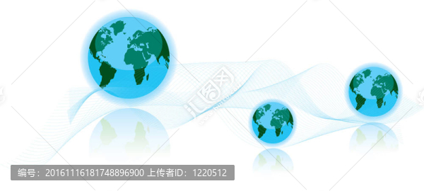 摘要地球地球儀和波