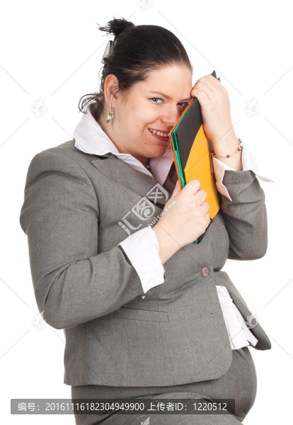 穿灰色衣服的胖女人