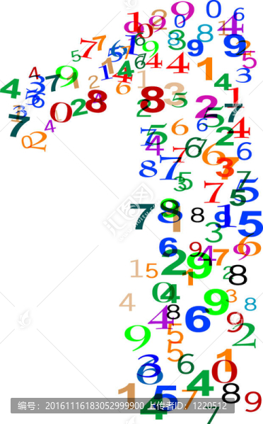 由彩色數(shù)字制成的號碼