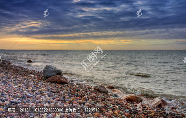 Baltic海岸的黃昏。