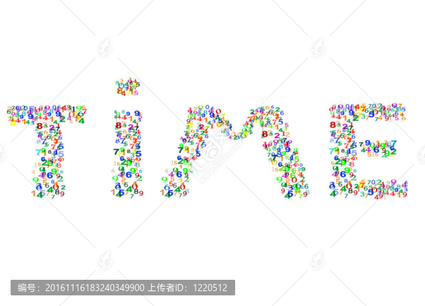 彩色數(shù)字作出的時間詞