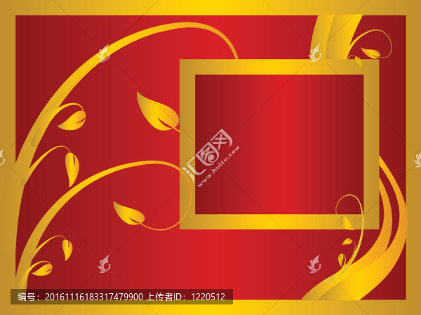 中文摘要紅色和金色的花背景