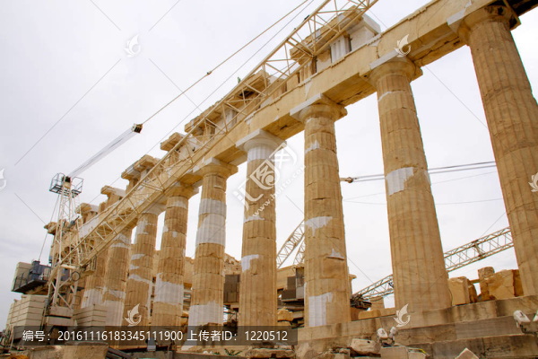 帕特農(nóng)神廟在雅典Akropolis；希臘；